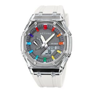 Activa Kaleido X Invicta Men's Digital Watch - 44.2mm, White (ACW2100-003)
